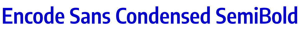 Encode Sans Condensed SemiBold 字体